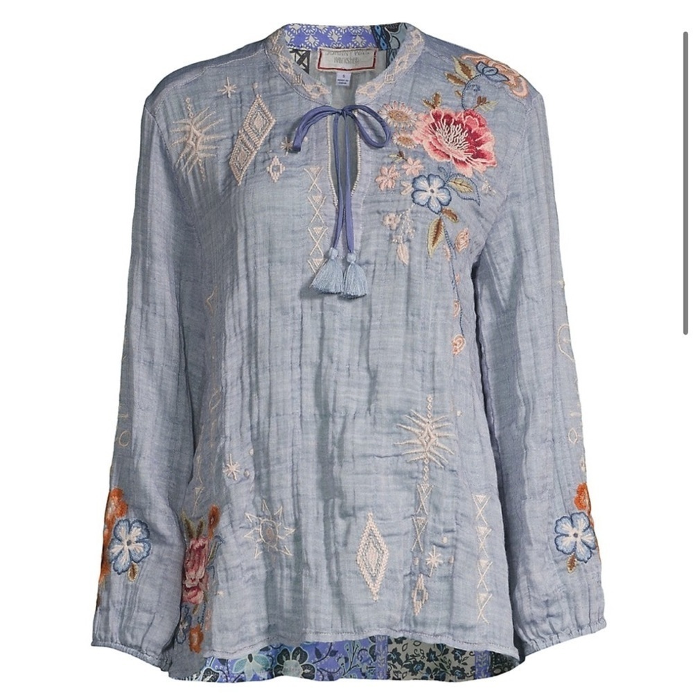 🔥🔥🔥 Clearance Sale JOHNNY WAS BLOUSE LARGE Reduced Buy Now & Save - Picture 9 of 14